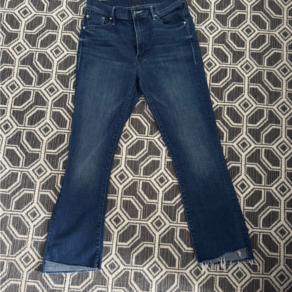 MOTHER Denim Blue Crop Jeans